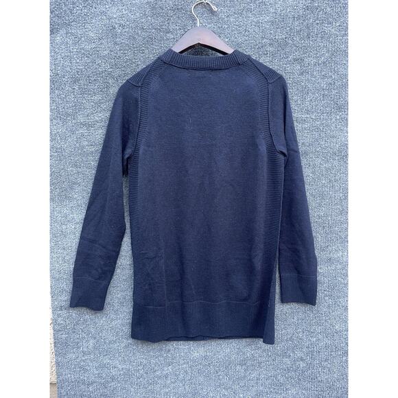 Banana Republic Sweater Womens Medium Extra Fine Merino Cardigan Zip Pockets - Picture 2 of 7